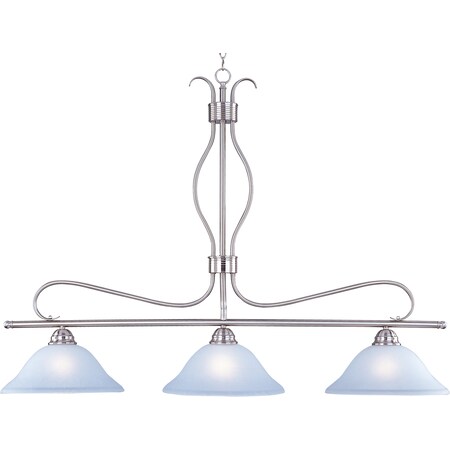 Maxim Lighting Basix 3-Light 13" Wide Satin Nickel Linear Pendant 10127ICSN